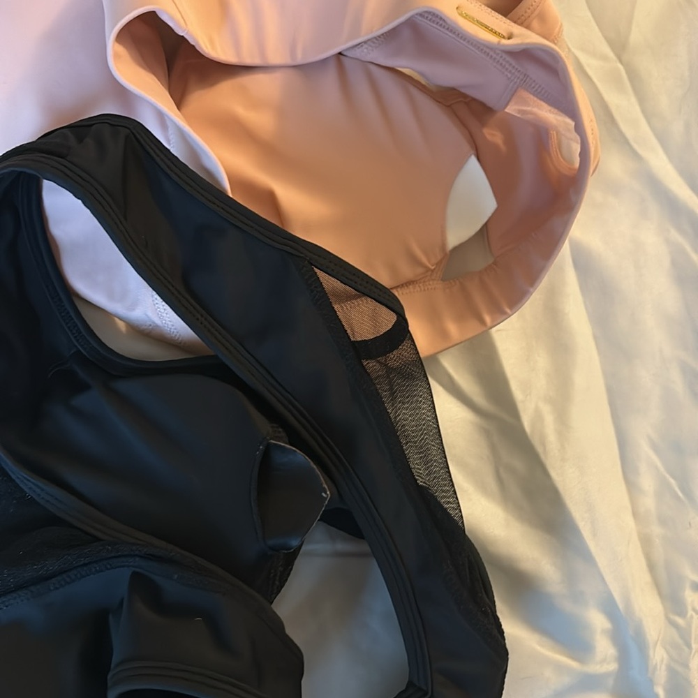 Cleo Harper Pink and Black Sports Bras - Picture 3 of 3